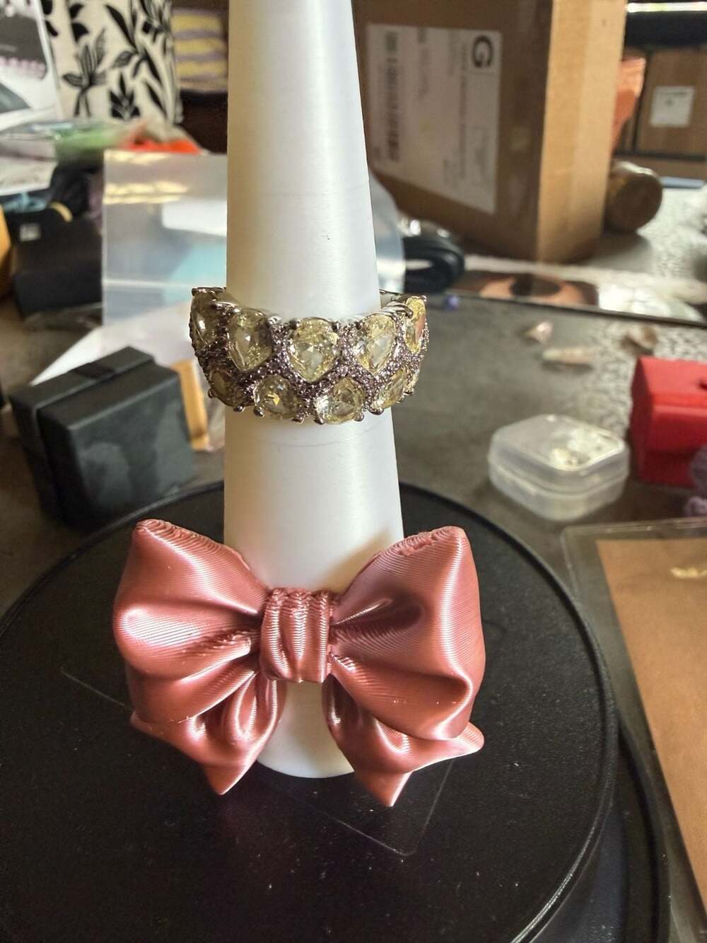 Yellow Stone  Band Ring Size 8